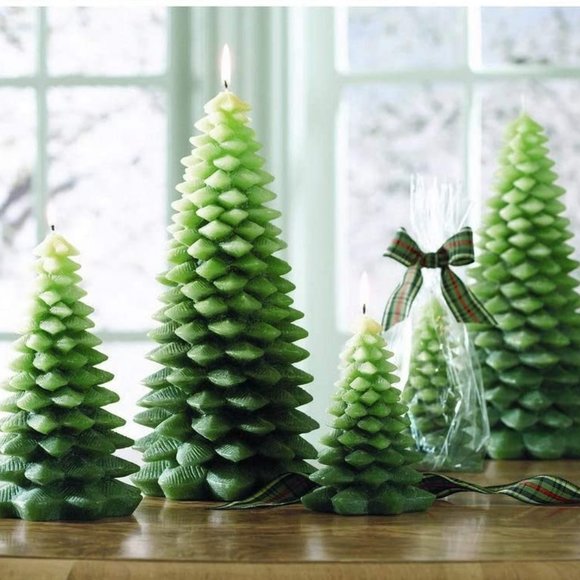 NWT TAG Tree Candle Chunky 5.5" Winter Evergreen 610038 Original Packaging NEW - Picture 1 of 7